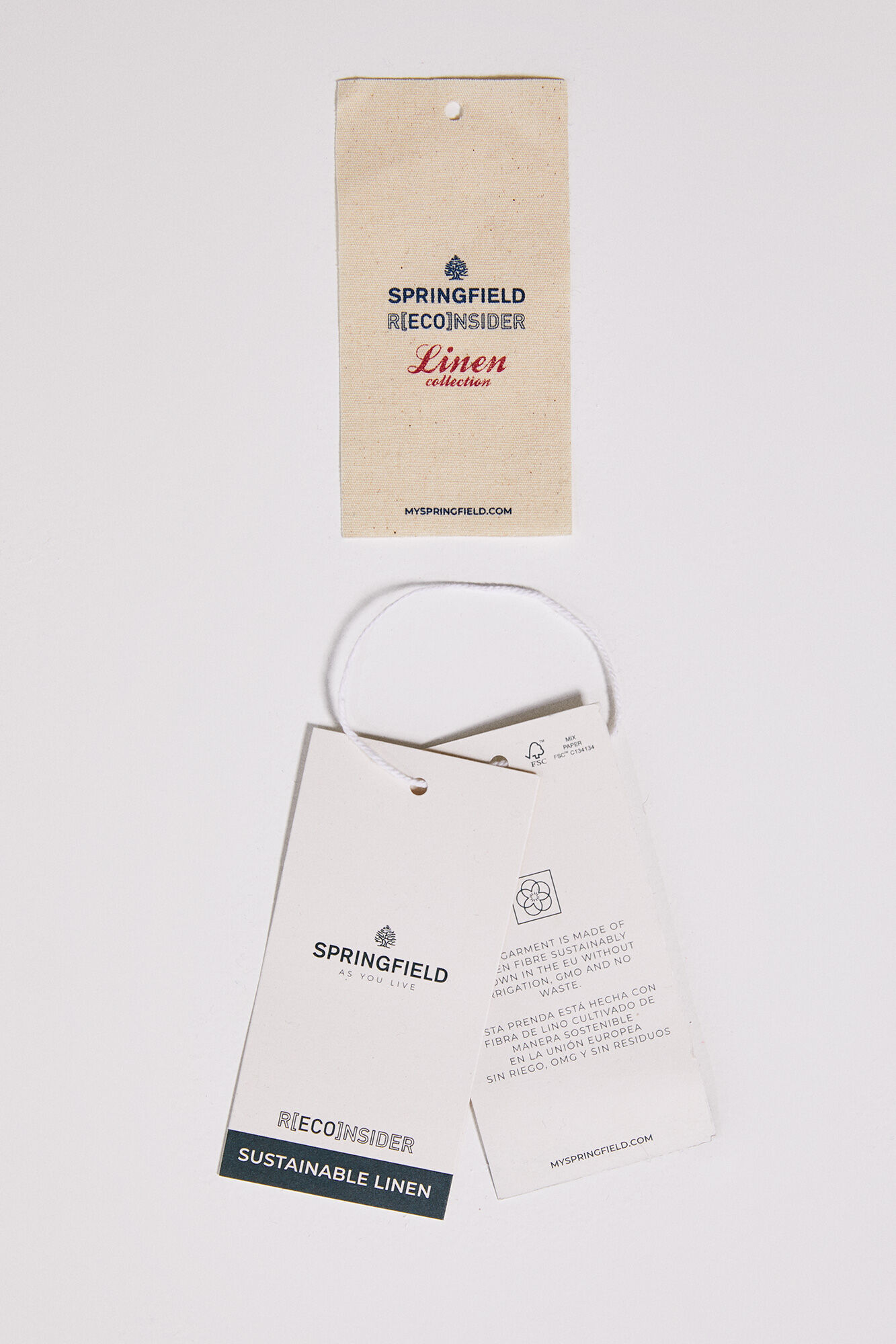 Springfield Camisa lino rayas rosa