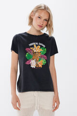 Springfield Playera "Tropical safari" gris