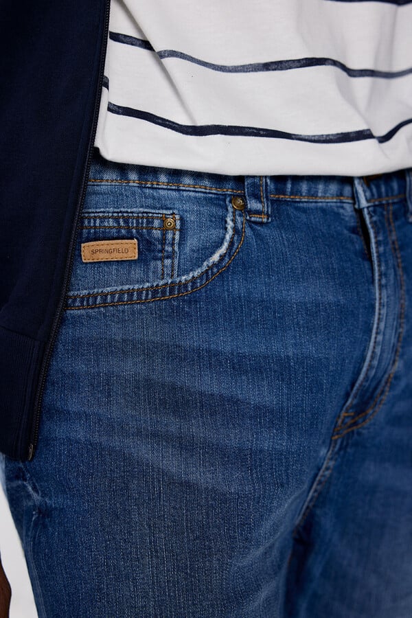 Springfield Jeans slim ultra ligero azul medio