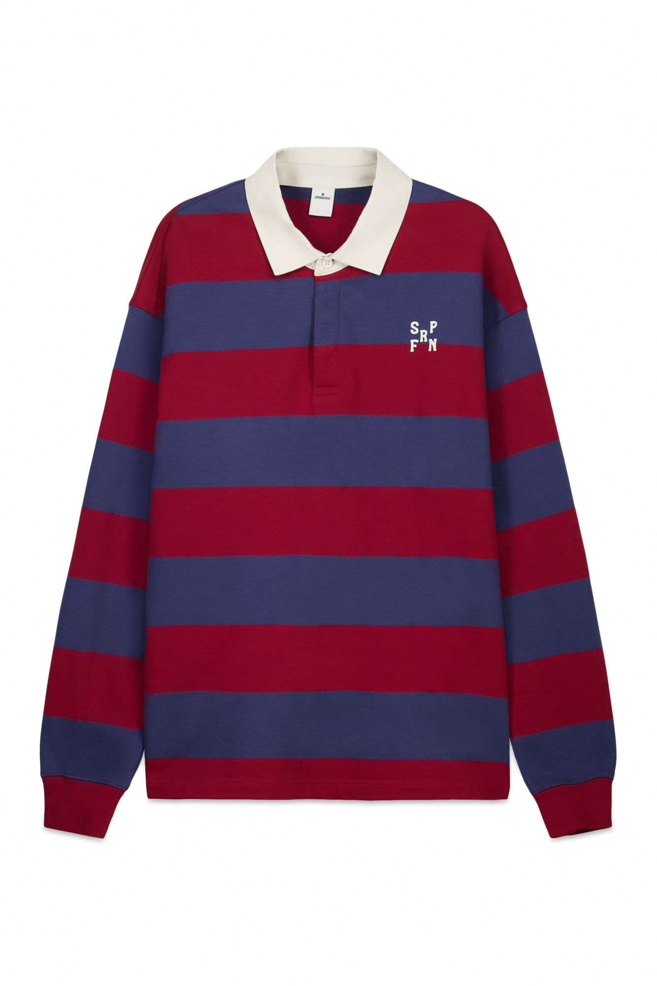 Springfield Polo rugby manga larga a rayas azul tinta