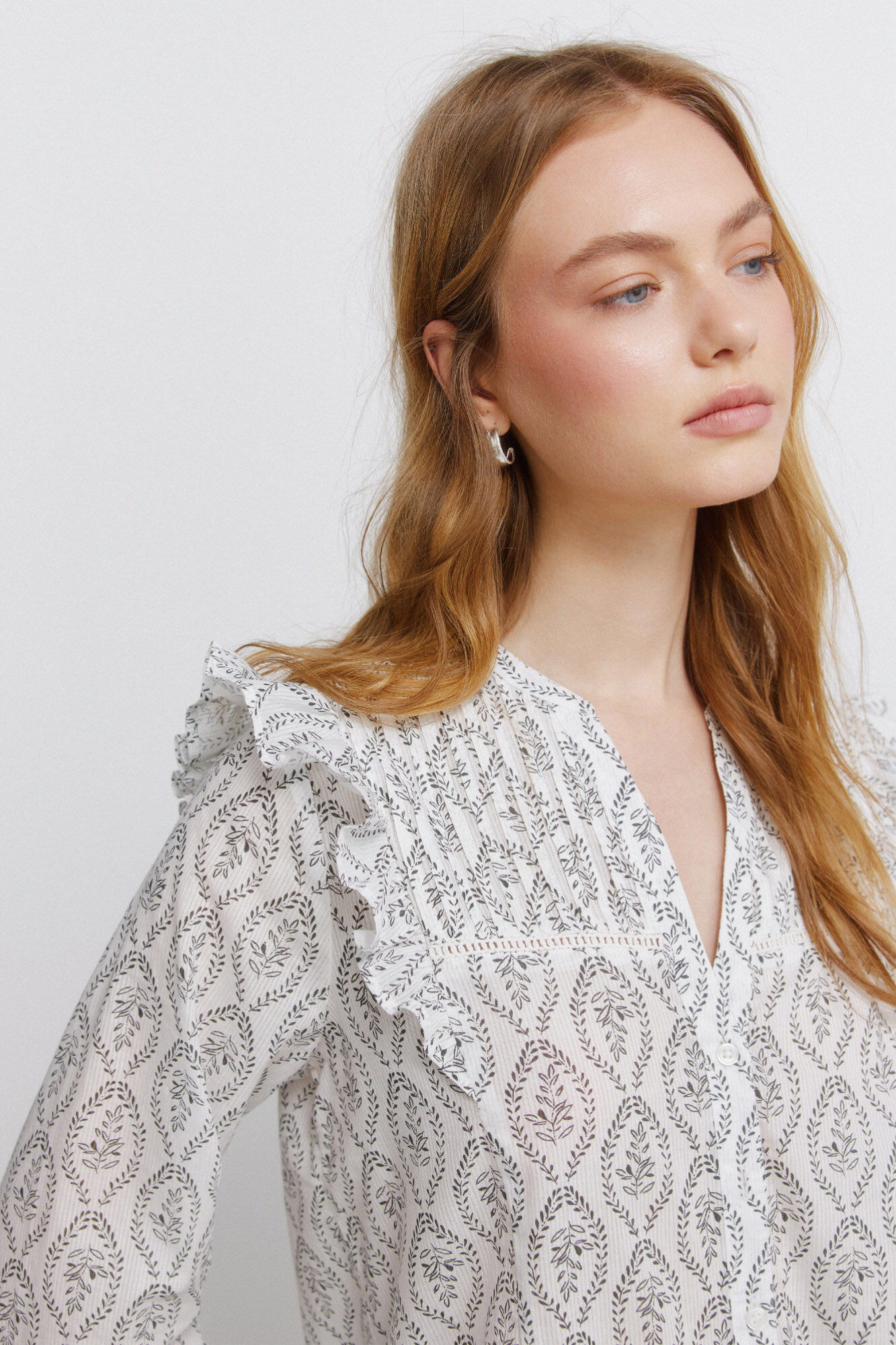 Springfield Blusa con volumen y volantes