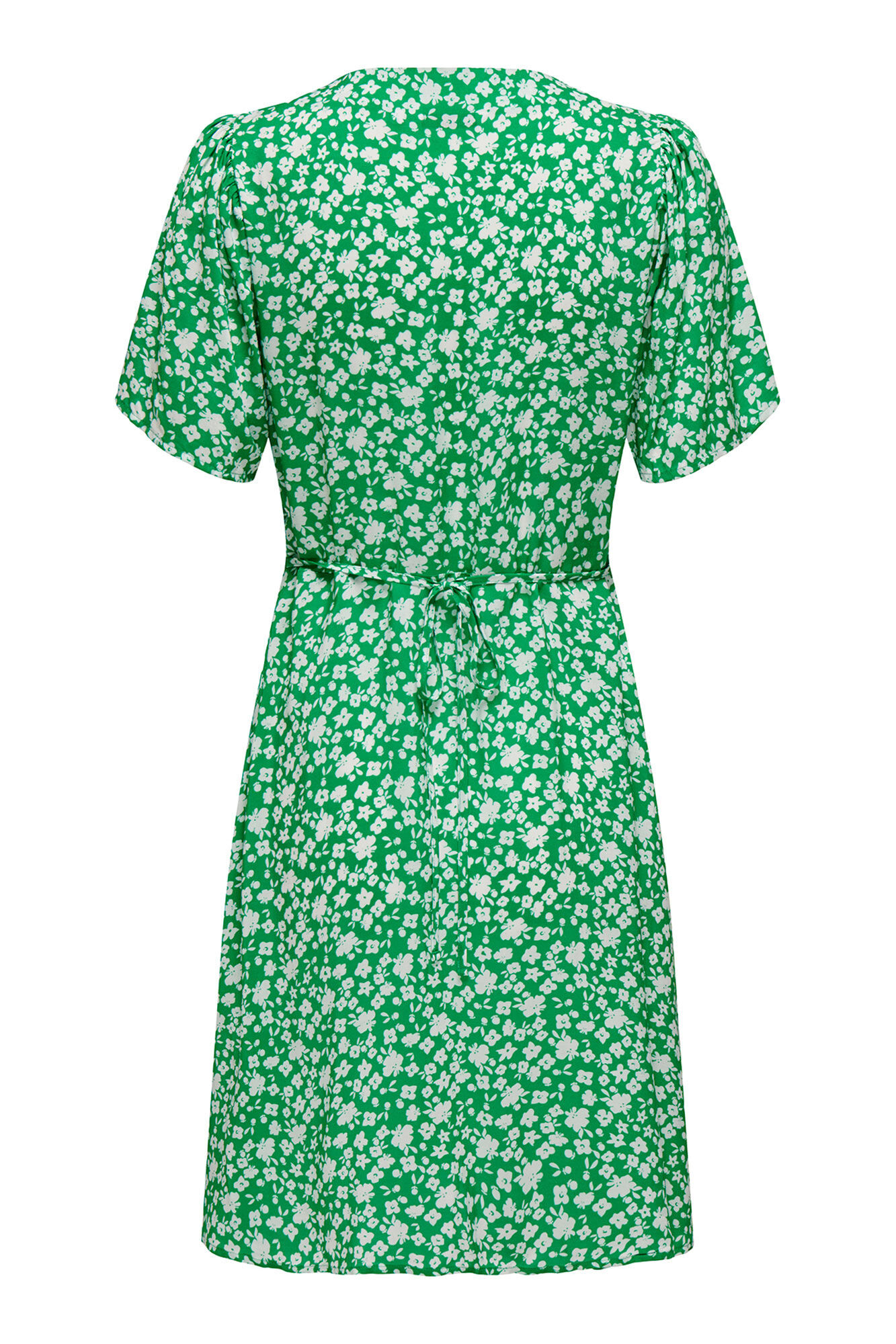 Only Vestido corto manga corta verde