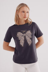 Springfield Playera "I'm real baby…" gris
