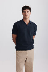 Springfield Polo de estructura moulinee azul