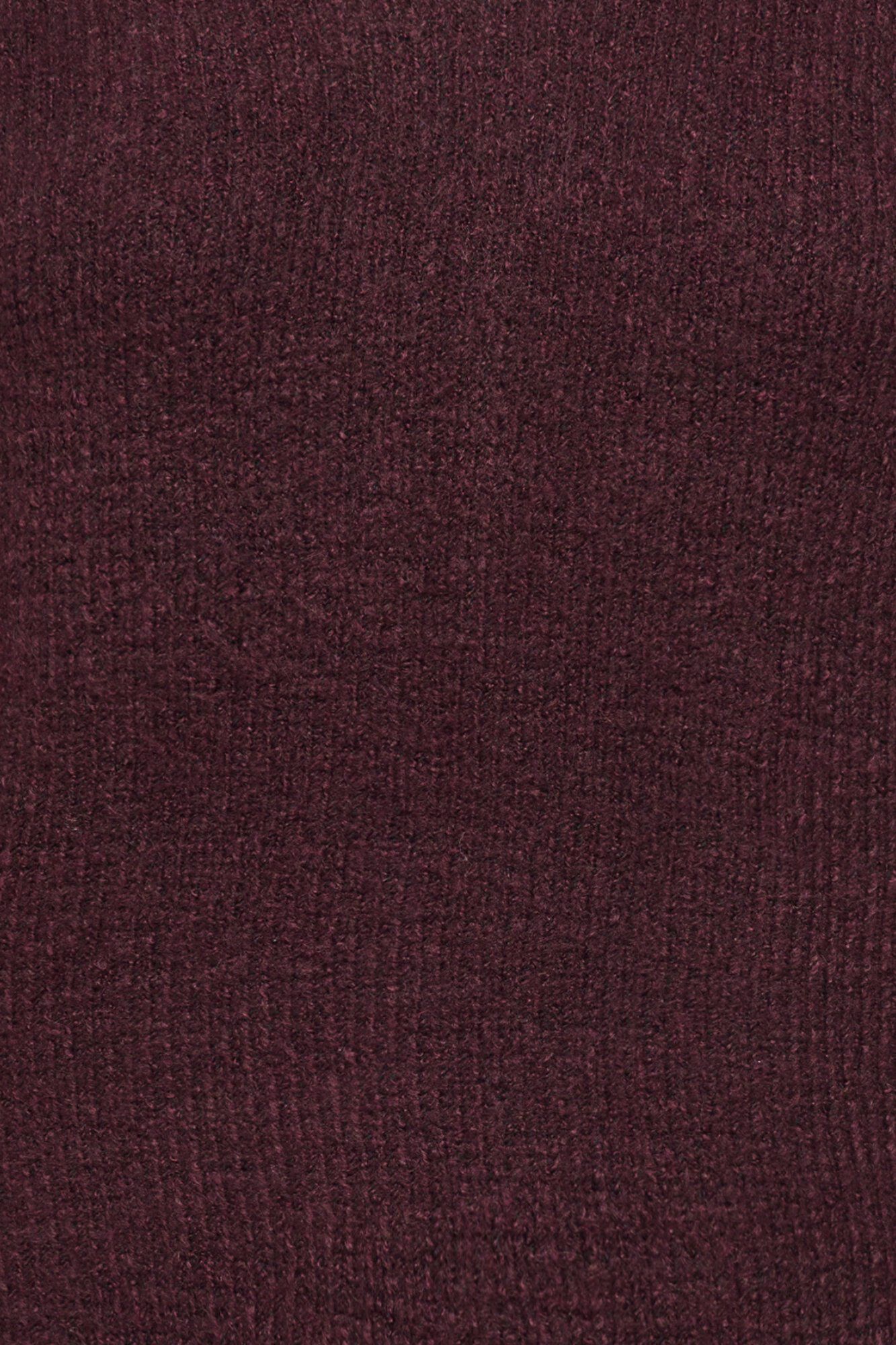 Only Su&eacute;ter de canal&eacute; cuello en pico rojo