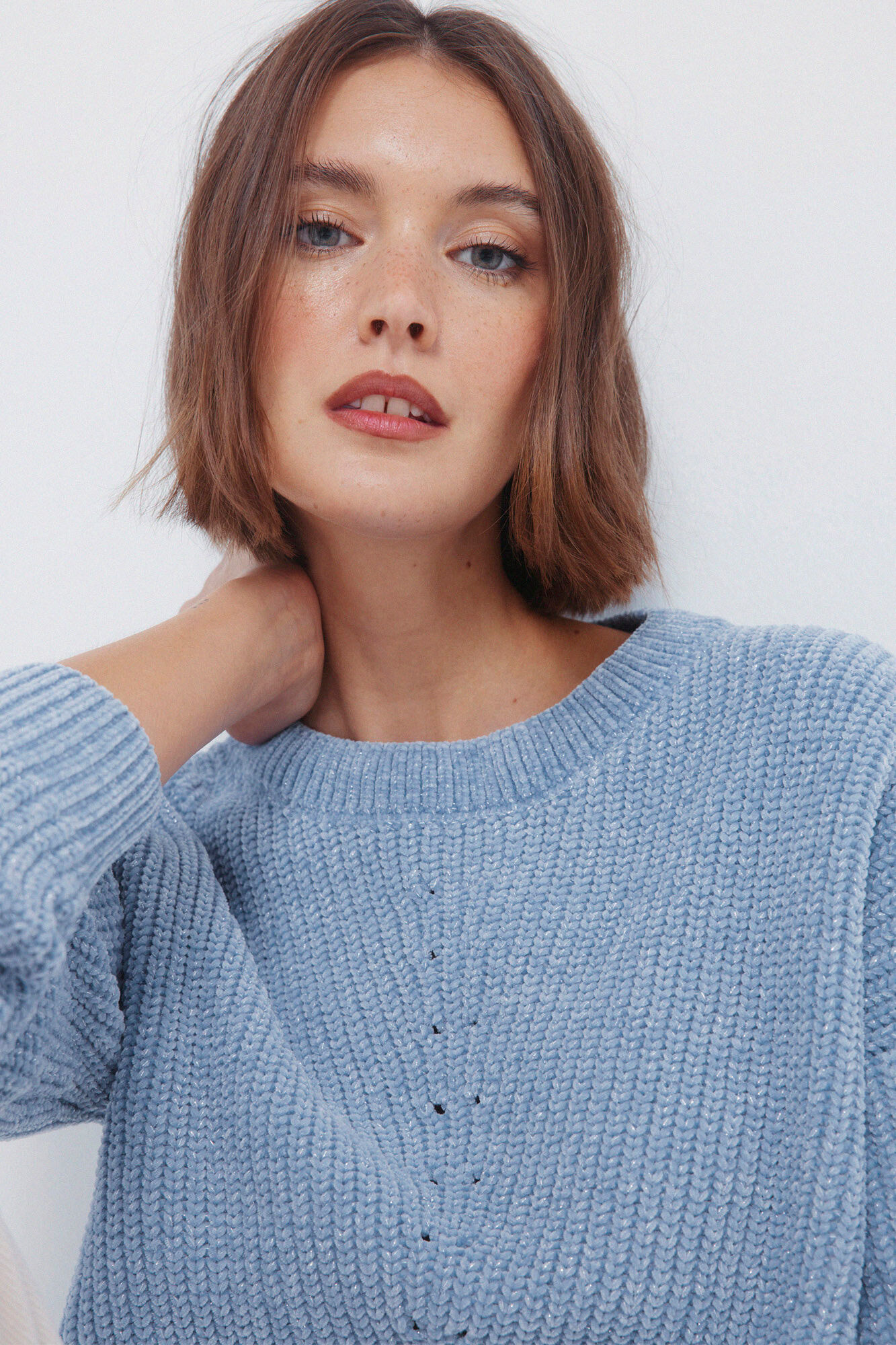 Springfield Jersey de chenilla y lurex estampado