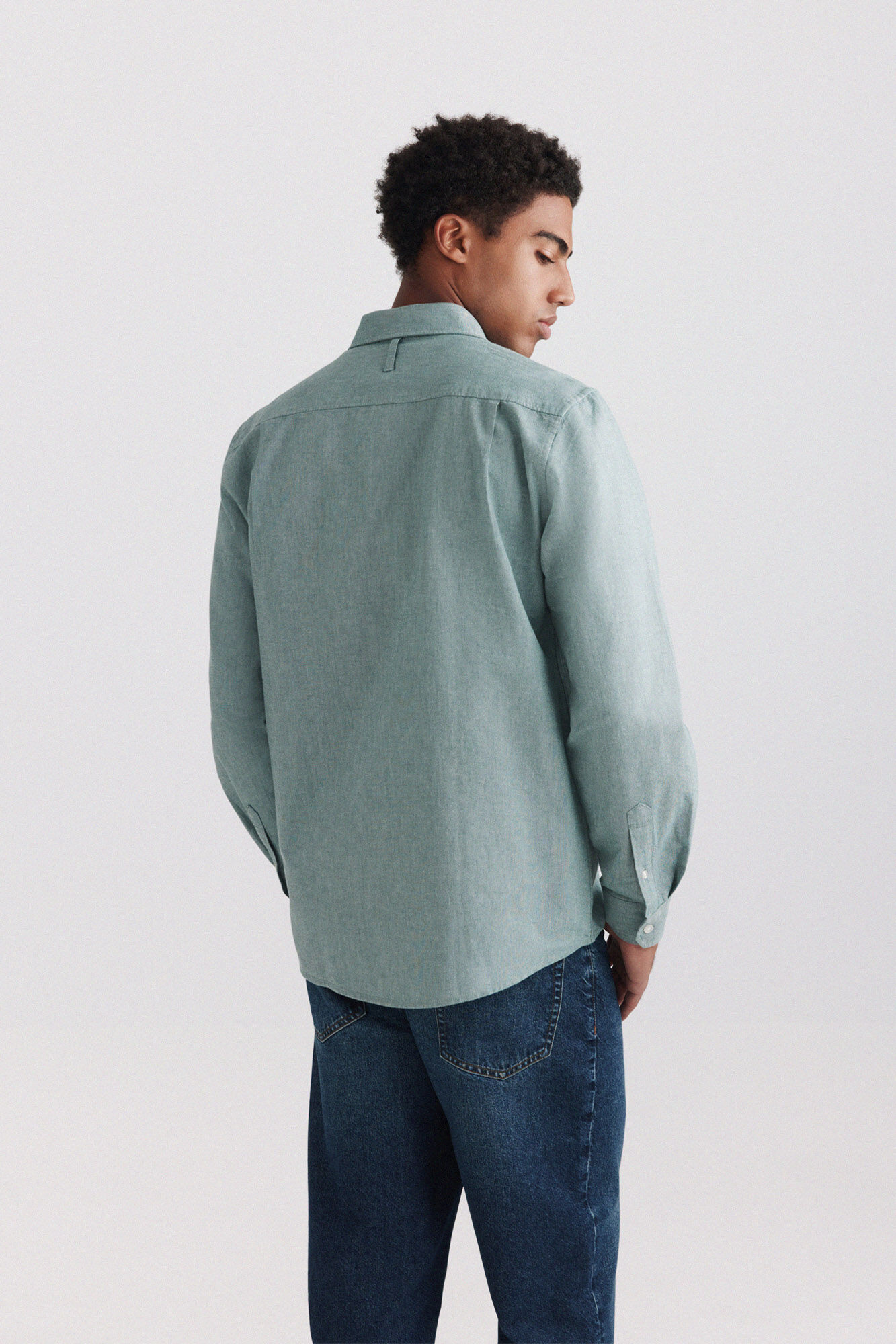Springfield Camisa oxford verde
