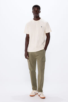 Springfield Playera básica cuello redondo blanco