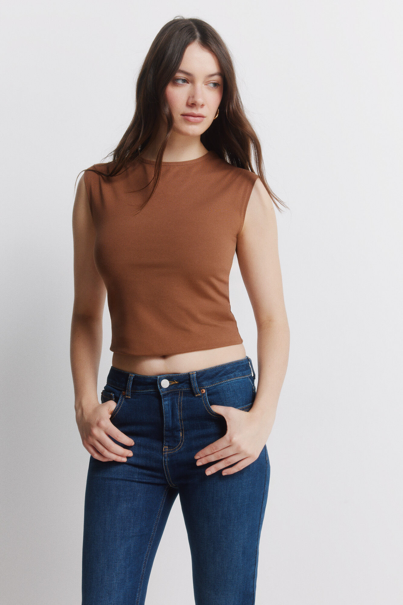 Springfield Jeans acampanados azul