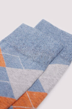 Springfield Calcetín jacquard rombos azul