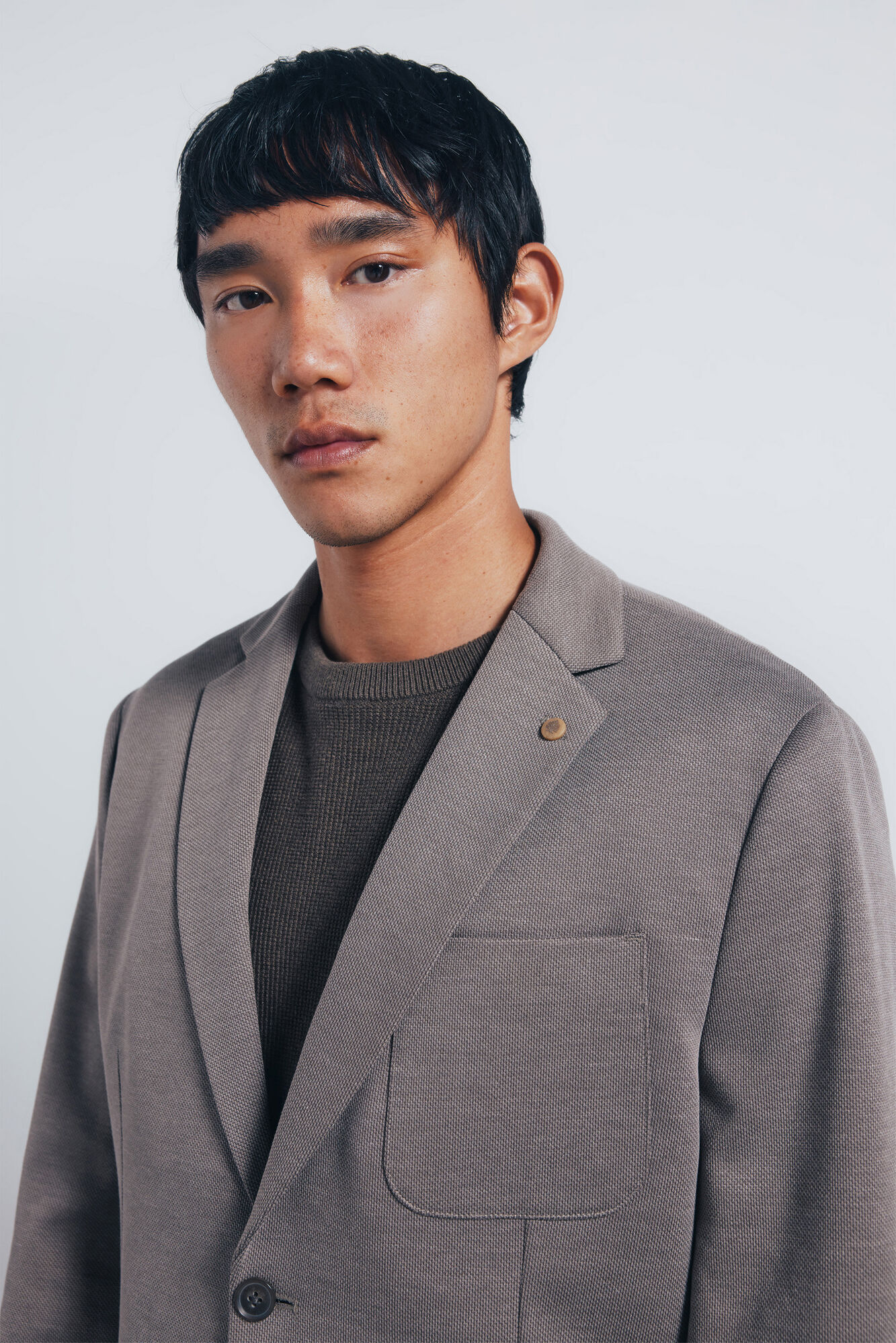 Springfield Blazer de ojo de p&aacute;jaro caf&eacute;