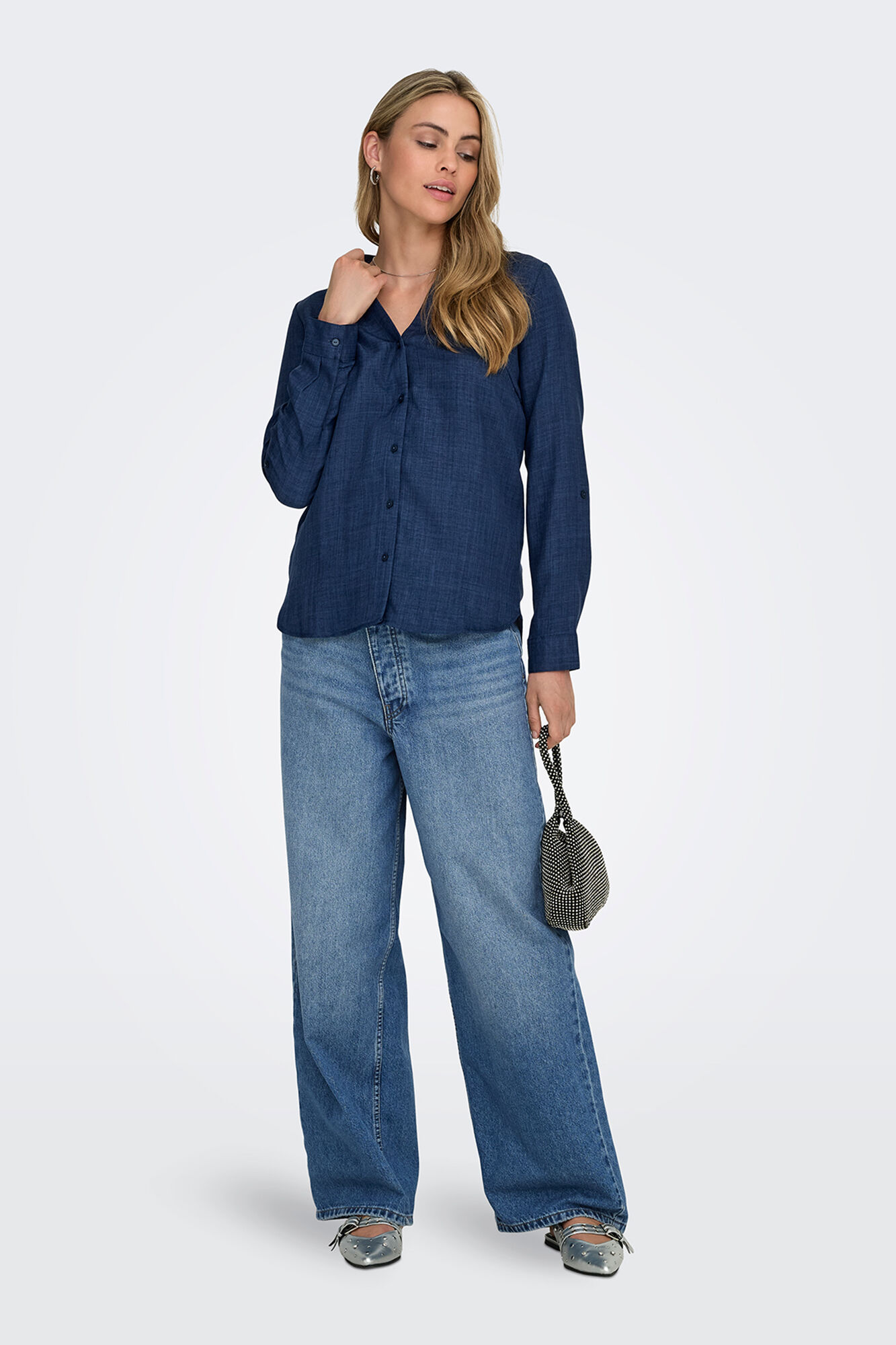 Only Camisa denim marino