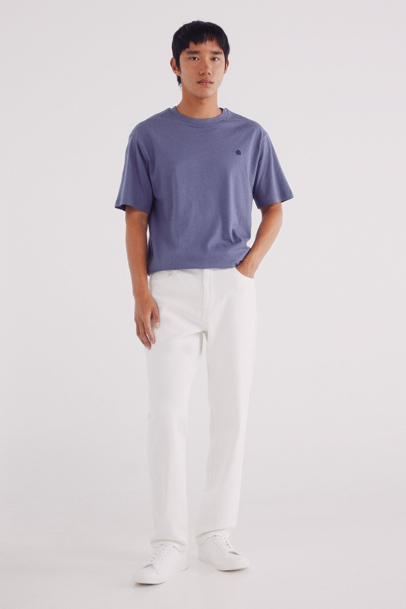 Springfield Camiseta b&aacute;sica cuello redondo morado/lila