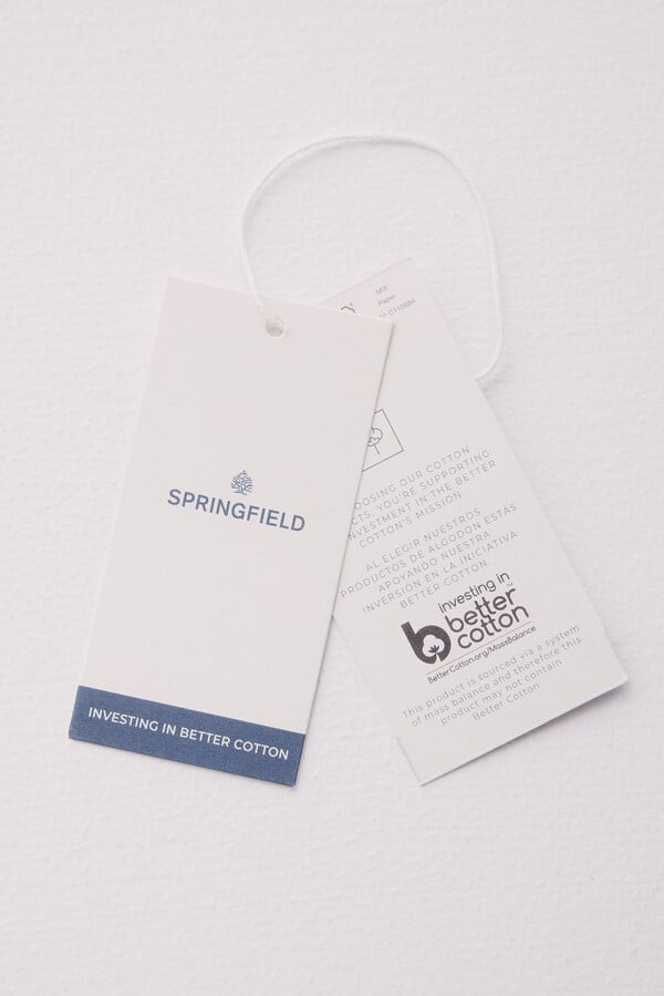 Springfield Polo piqué mao regular fit azul mezcla