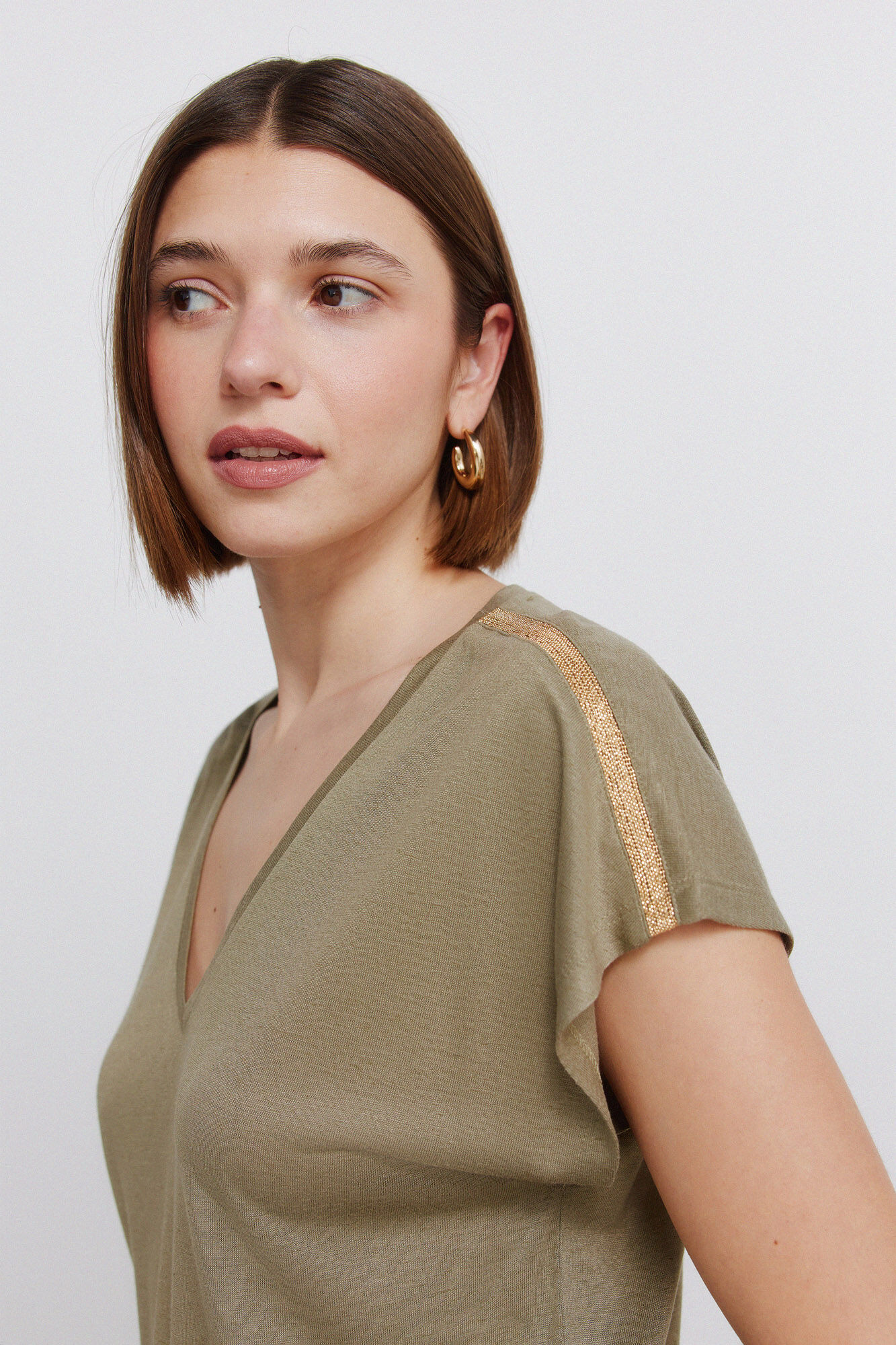 Springfield Playera manga murci&eacute;lago khaki