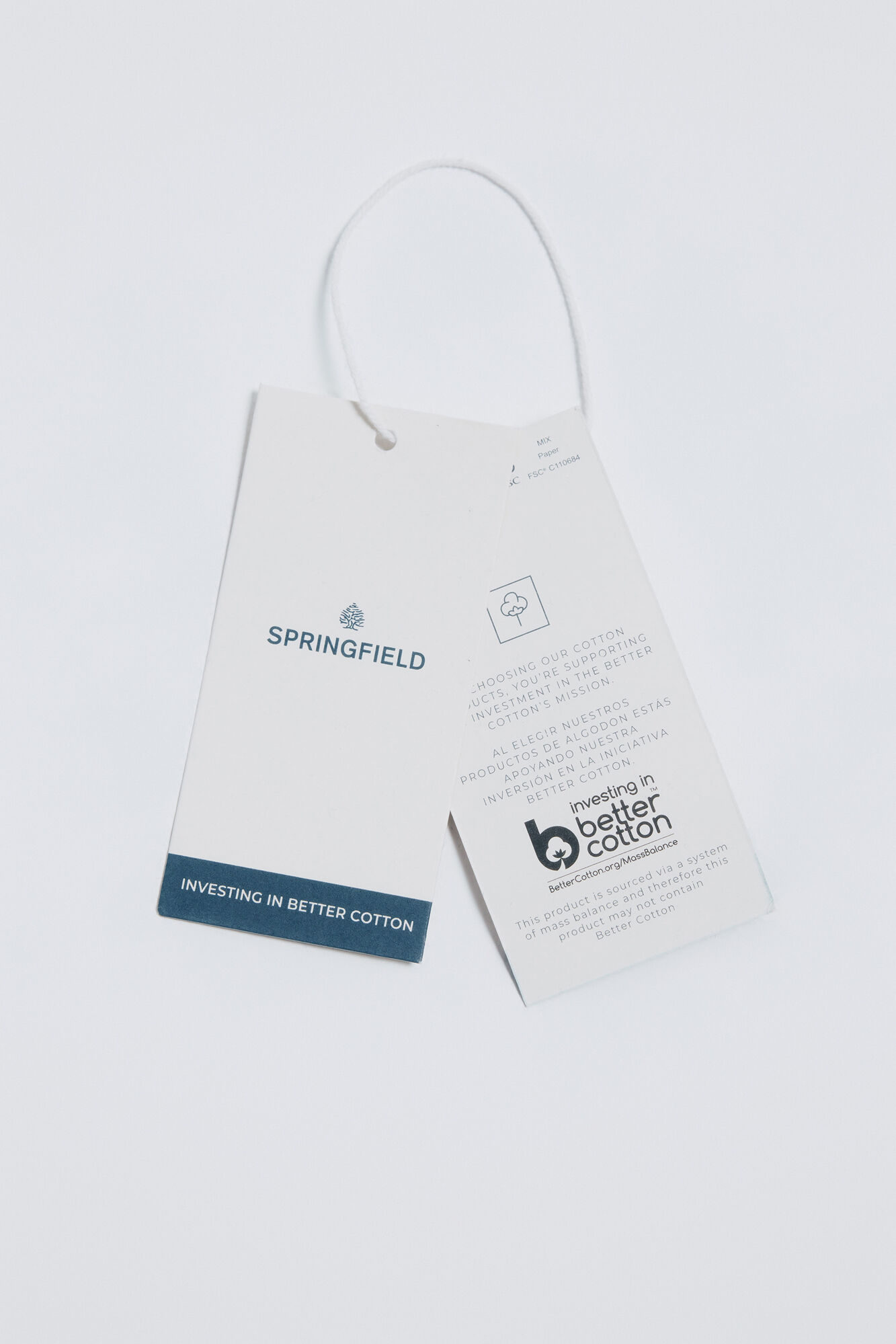 Springfield Sudadera con cuello de rugby blanco