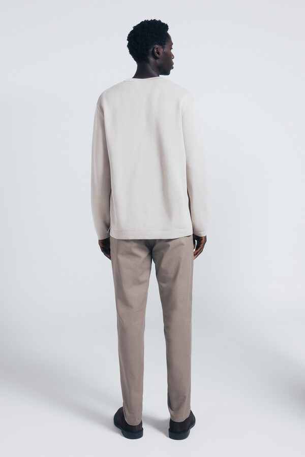 Springfield Pantalón chino vestir confort slim fit café