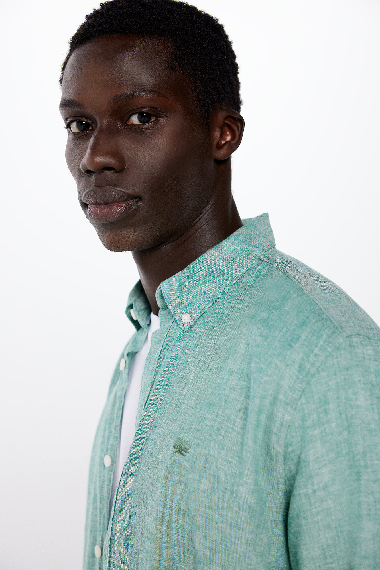 Camisa lino color Camisas de hombre Springfield MX