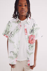 Springfield Camisa hawaiana niño marfil