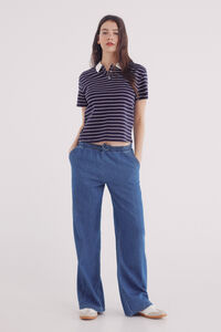 Springfield Pantalón jogger denim azul