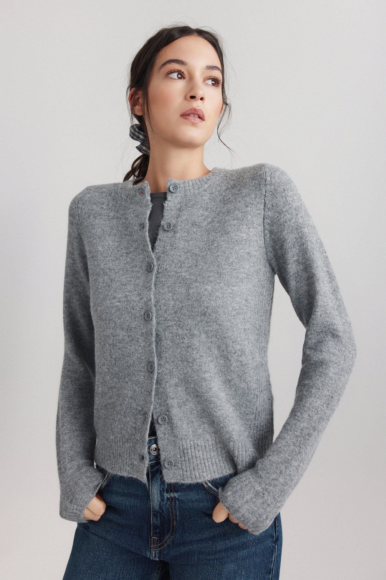 Springfield Chaqueta de punto suave gris
