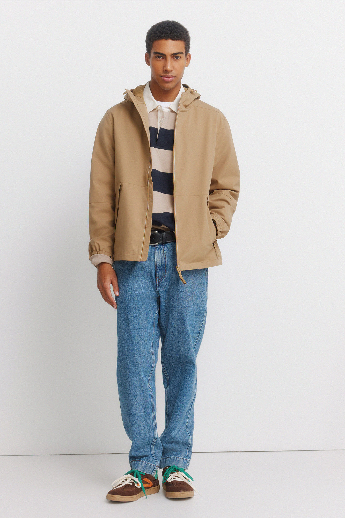 Springfield Parka t&eacute;cnica beige