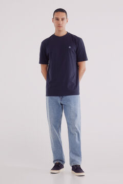 Springfield Playera básica cuello redondo azul