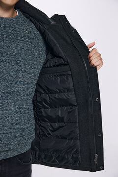 Springfield Parka efecto lana capucha gris
