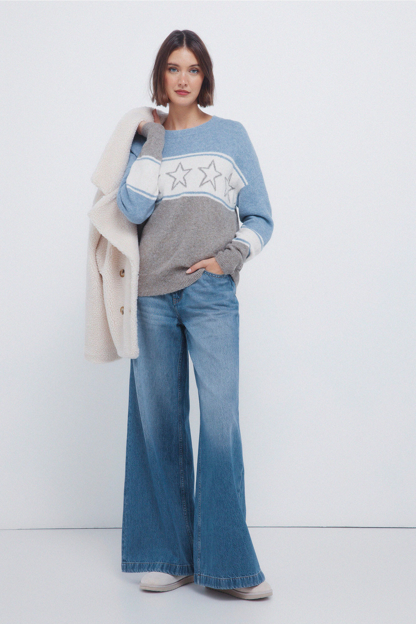 Springfield Jersey de intarsia de estrellas estampado