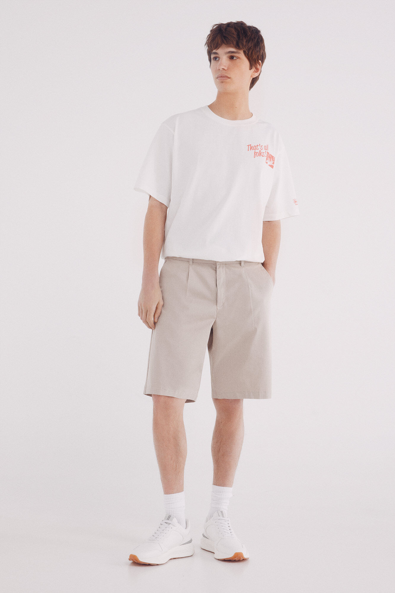 Springfield Playera Pato Lucas marfil