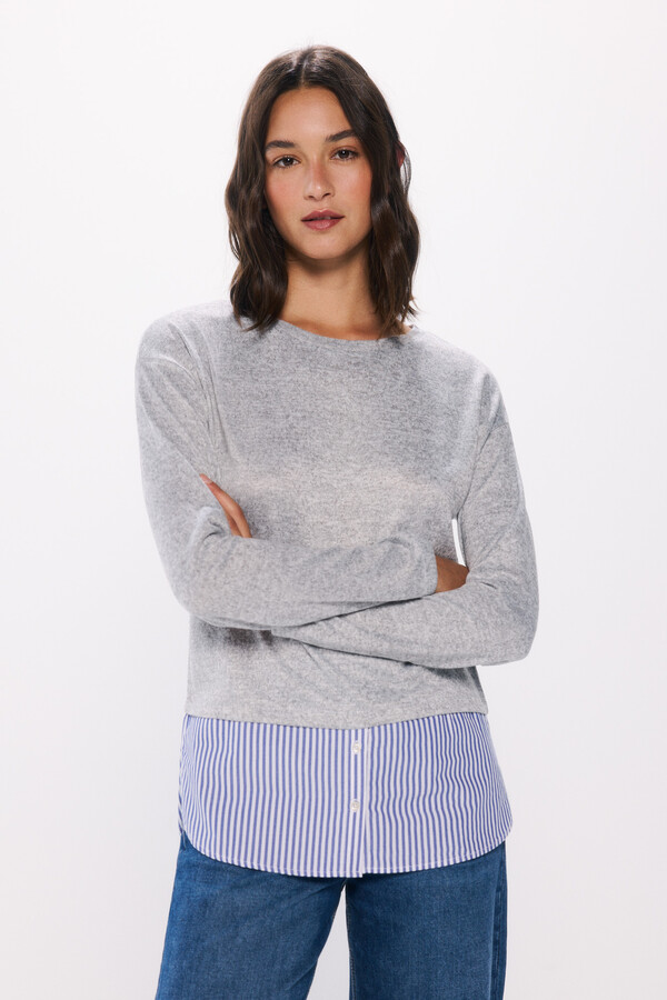 Springfield Playera combinada gris