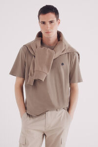 Springfield Playera básica cuello redondo café
