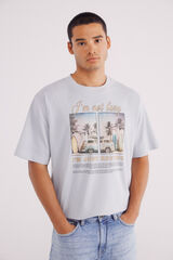 Springfield Camiseta I'm not lazy azul