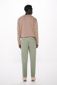 Springfield Pantalón chino slim fit color verde
