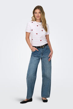 Springfield Playera de manga corta y cuello redondo marfil