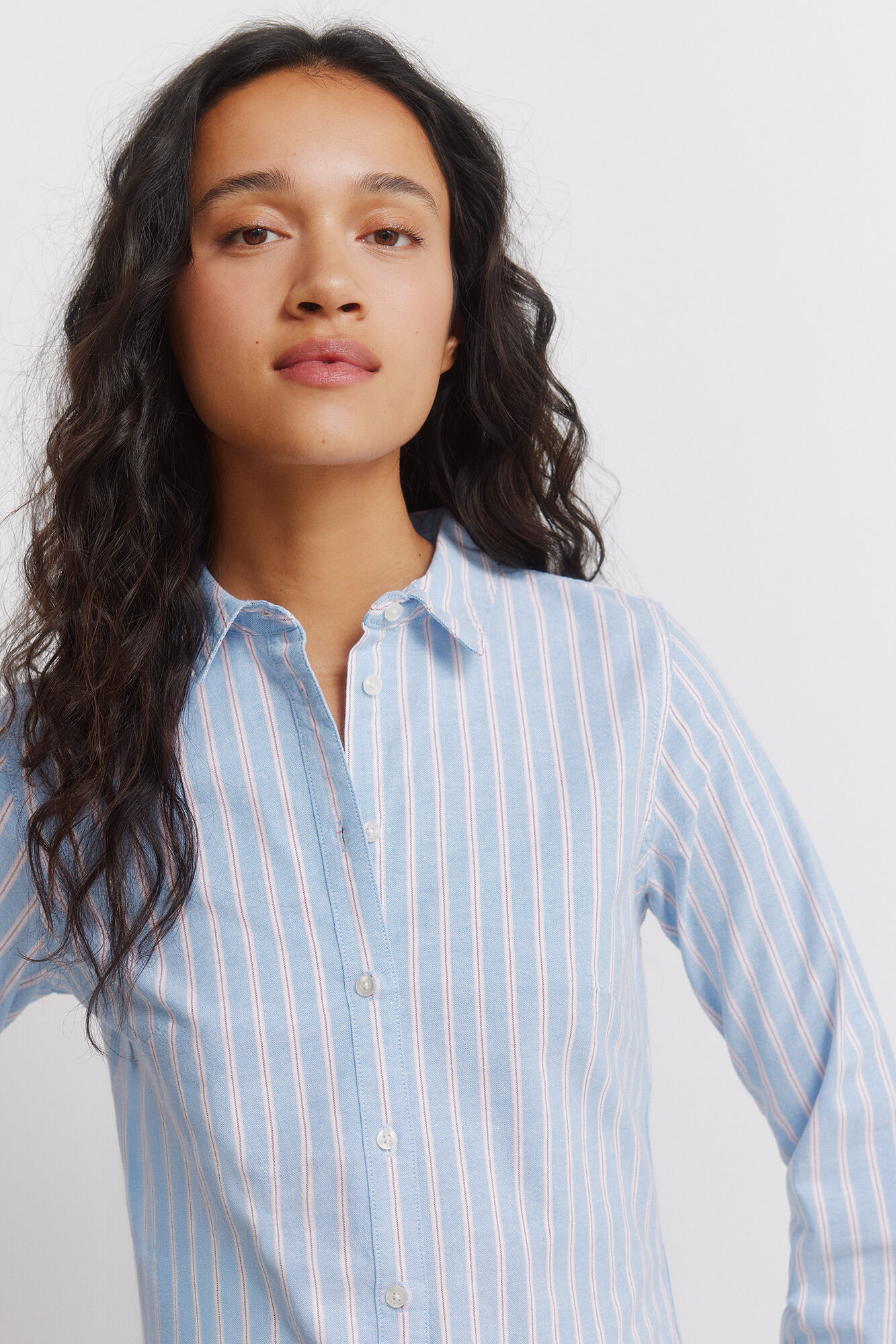 Springfield Camisa de algod&oacute;n Oxford azul