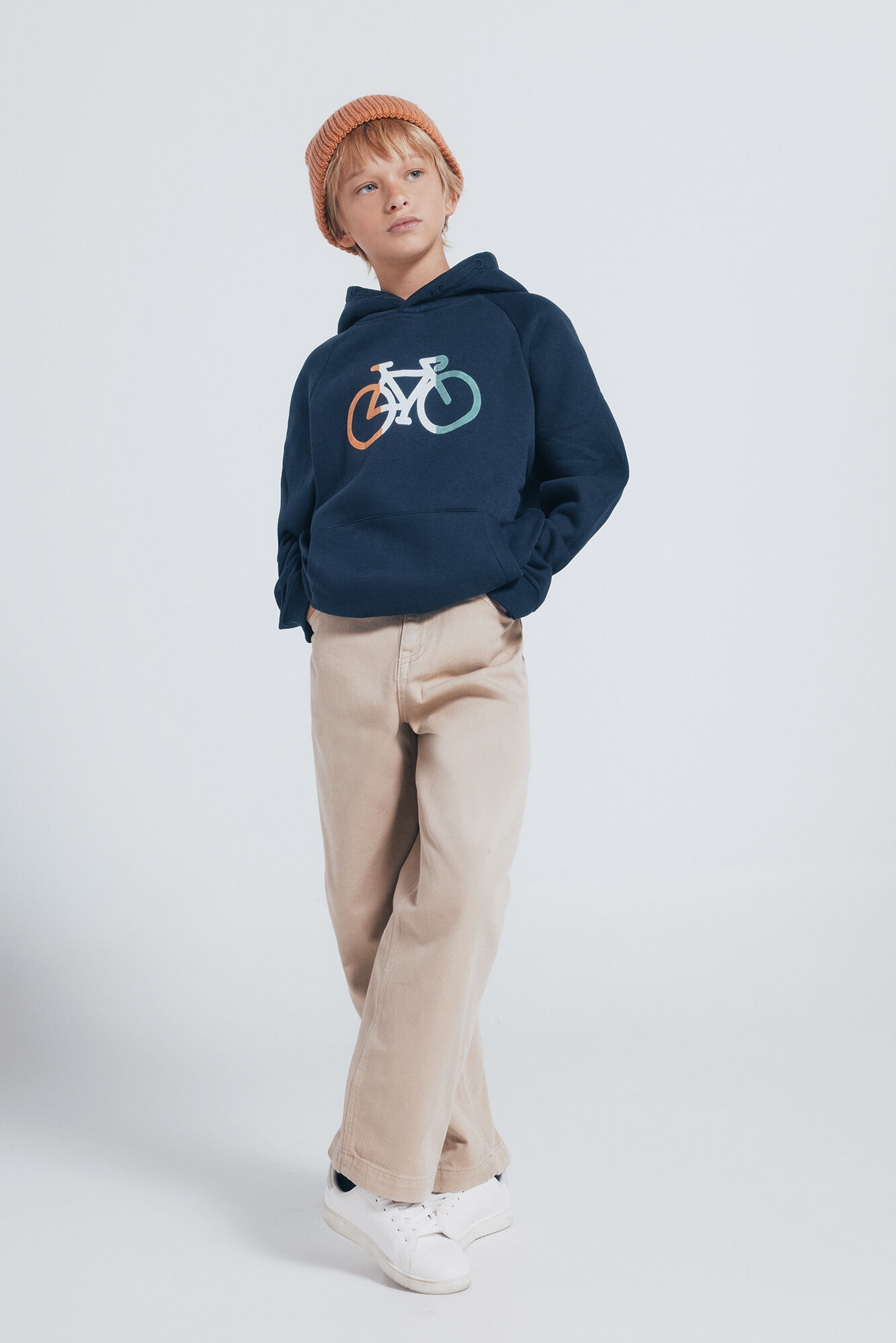 Springfield Kids Sudadera con capucha bici ni&ntilde;o azul