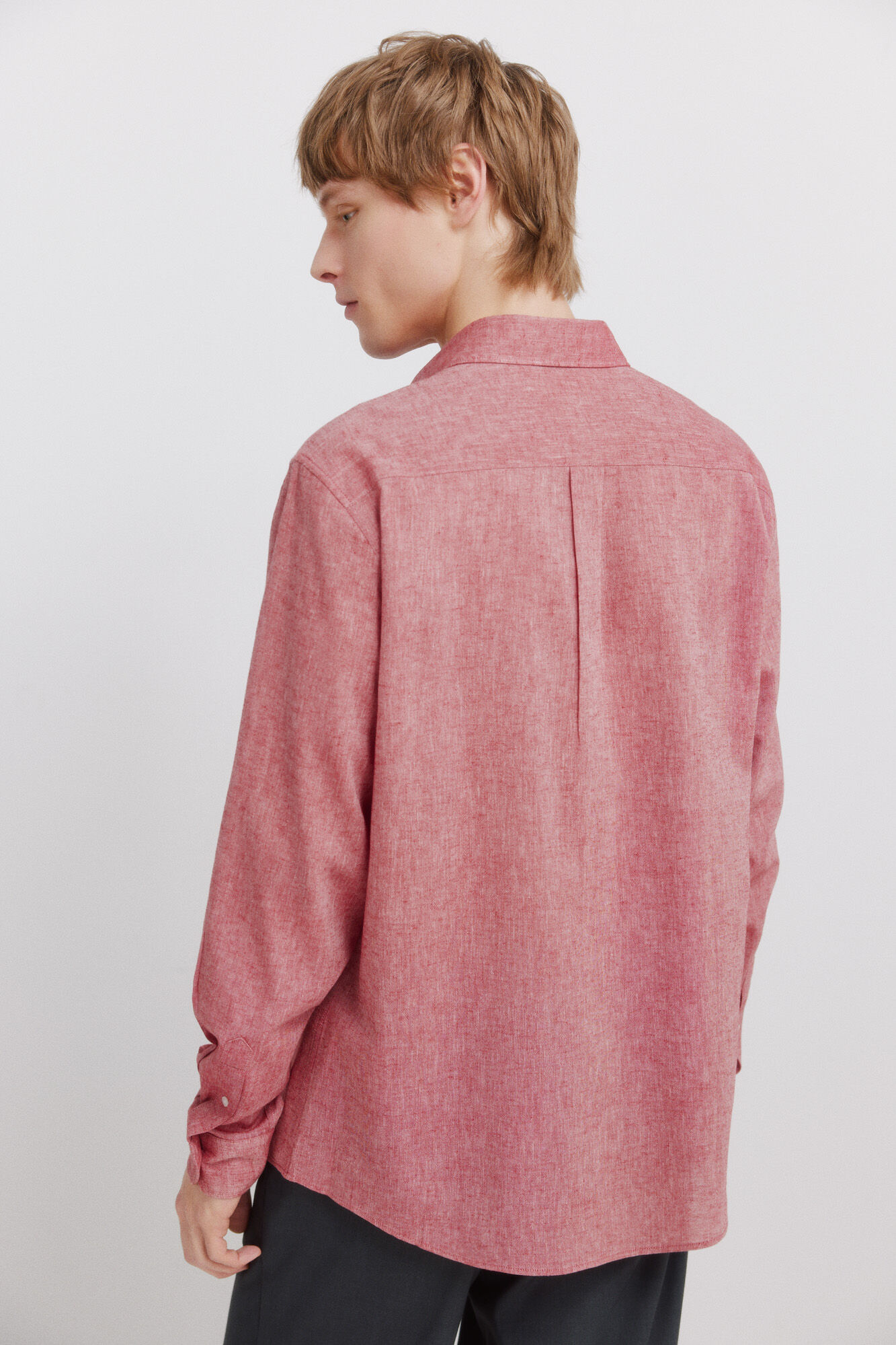 Springfield Camisa de lino rojo