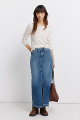 Springfield Falda midi de mezclilla azul