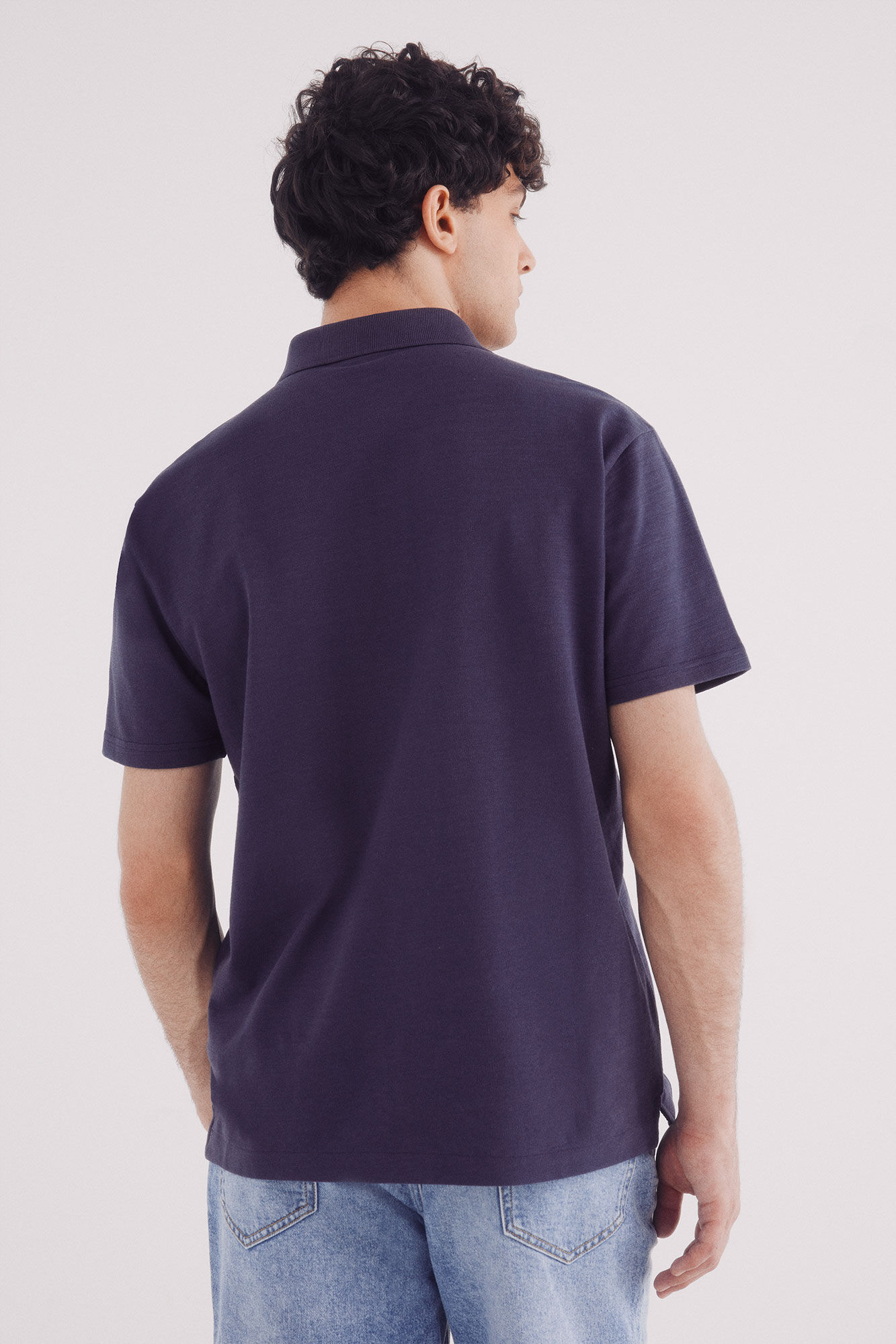 Springfield Polo piqu&eacute; fantas&iacute;a color regular fit azul