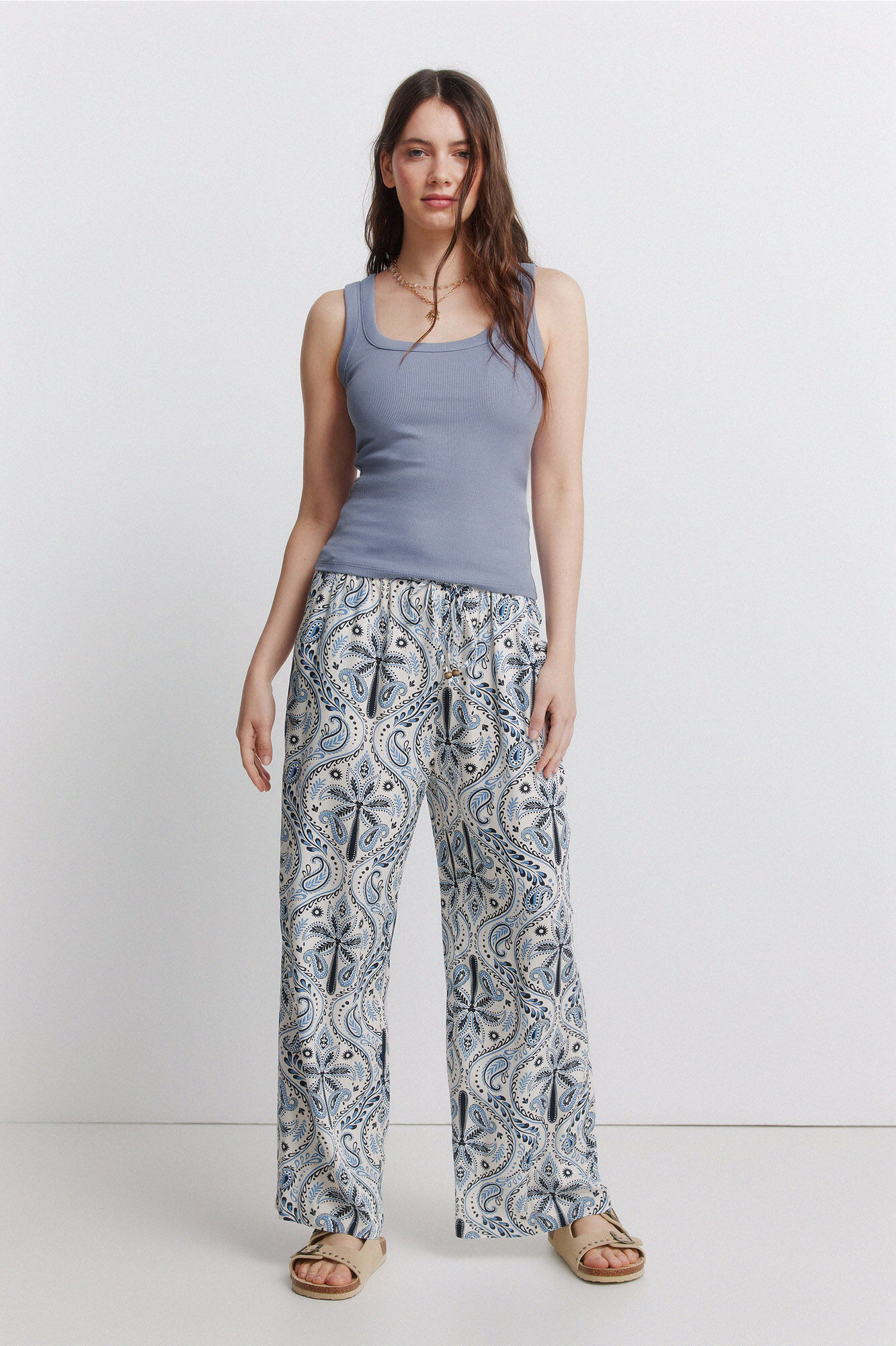 Springfield Playera de tirantes nadadora azul indigo