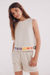 Springfield Kids Top dobladillo crochet niña estampado