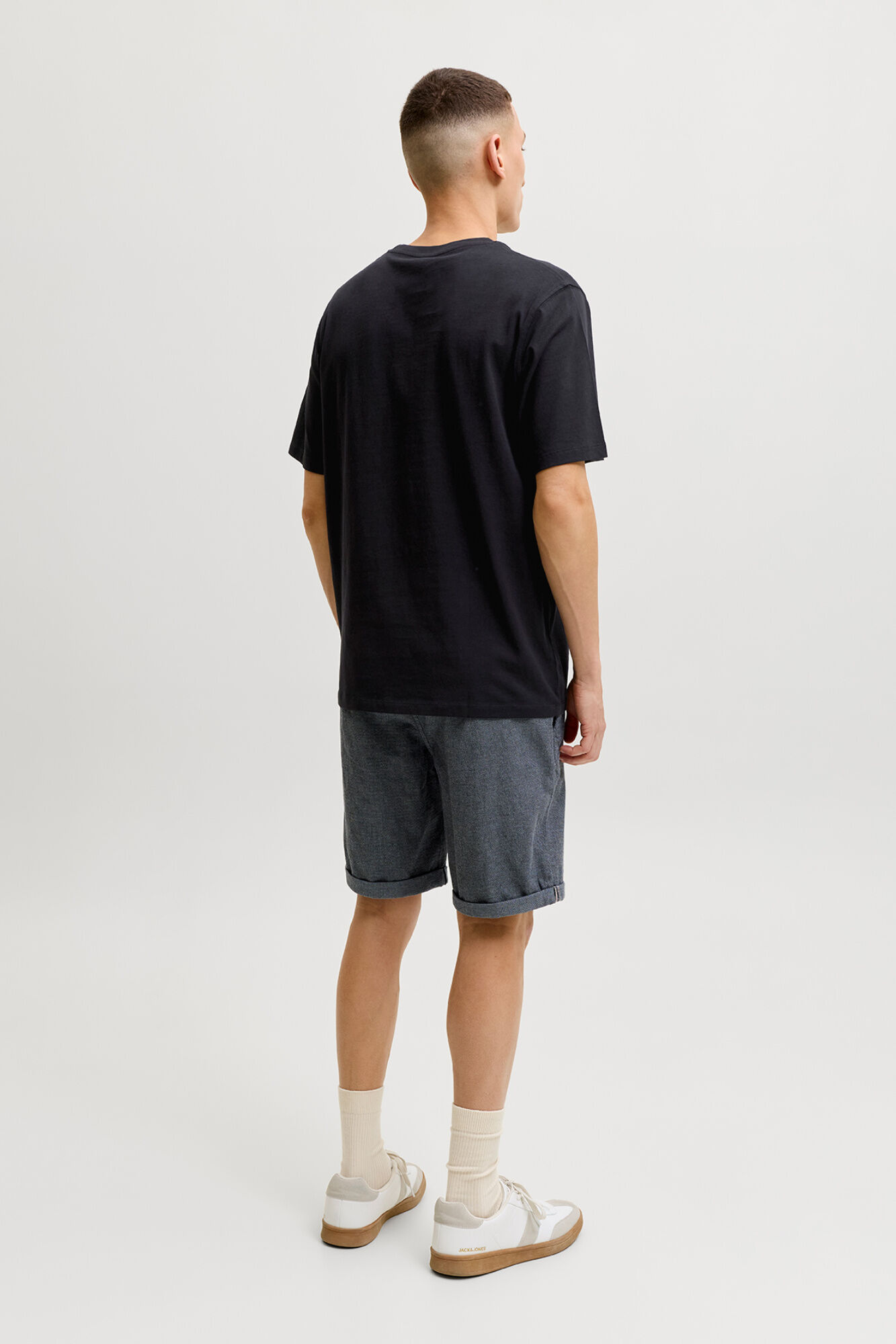 Jack & Jones Playera slim de manga corta negro