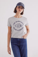 Springfield Playera gráfica gris
