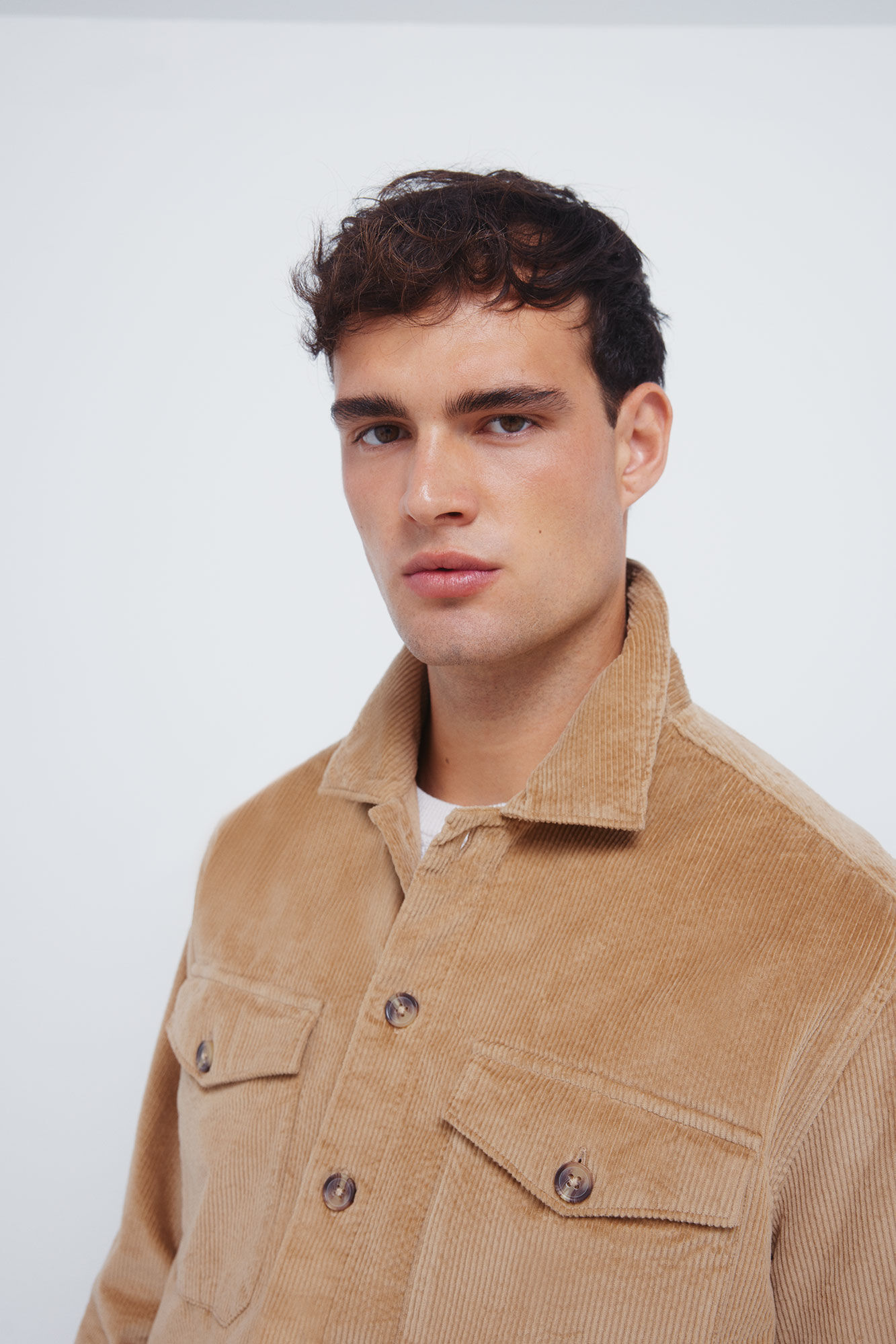 Springfield Sobrecamisa de pana beige