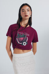 Springfield Playera gráfica tropical púrpura