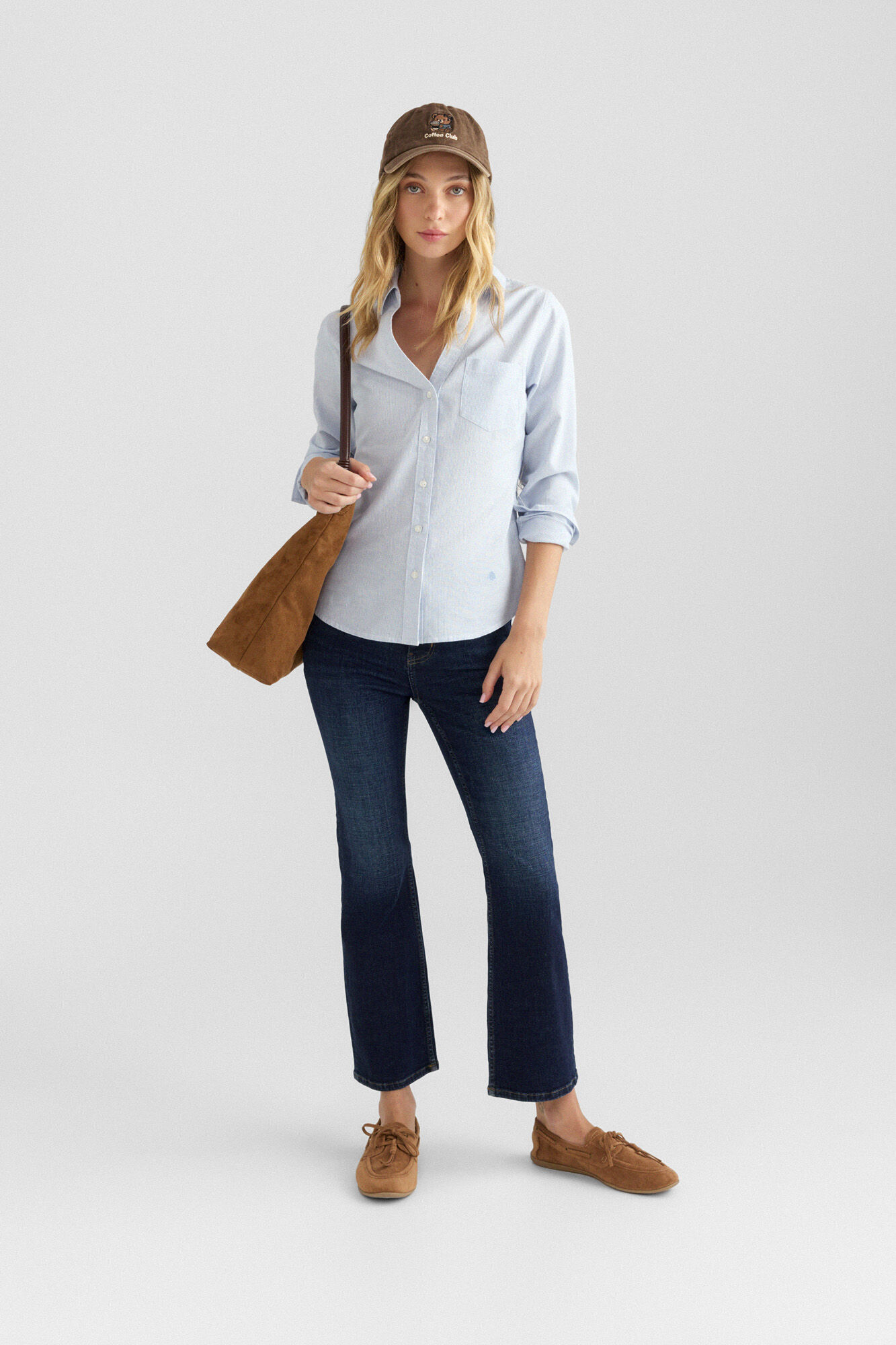 Springfield Camisa oxford semi abierta