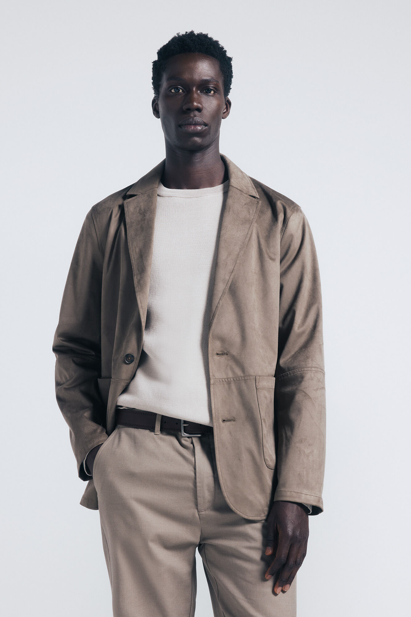 Springfield Pantal&oacute;n chino vestir confort slim fit caf&eacute;