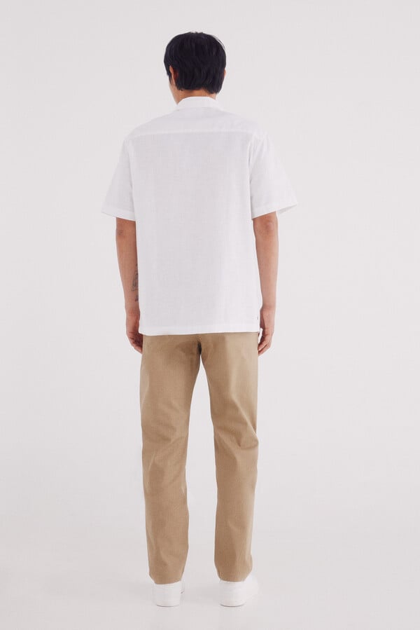 Springfield Pantalón chino microestampado slim fit beige