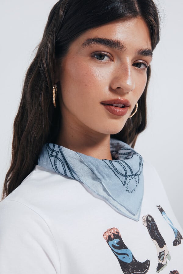 Springfield Pañuelo bandana chica cowboy caballo azul mezcla